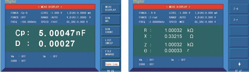 同惠TH2829AX變壓器綜合測試儀，兩組主、副參數同時顯示